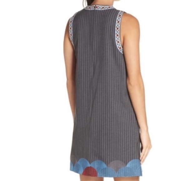 Anthropologie Foxiedox pinstriped embroidery dress - Picture 12 of 14